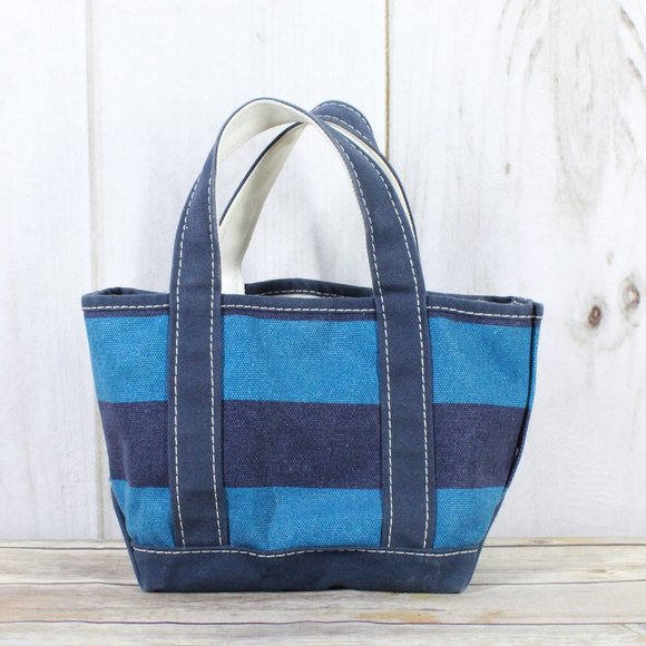 LL BEAN Boat & Tote Canvas Tote Handbag Small - Picture 4 of 9